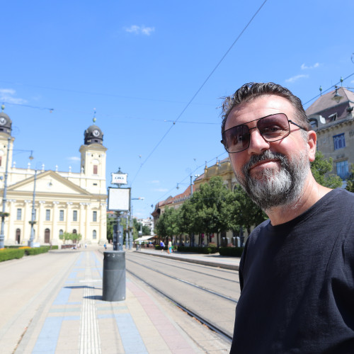 Albanian writer Ag Apolloni in Debrecen